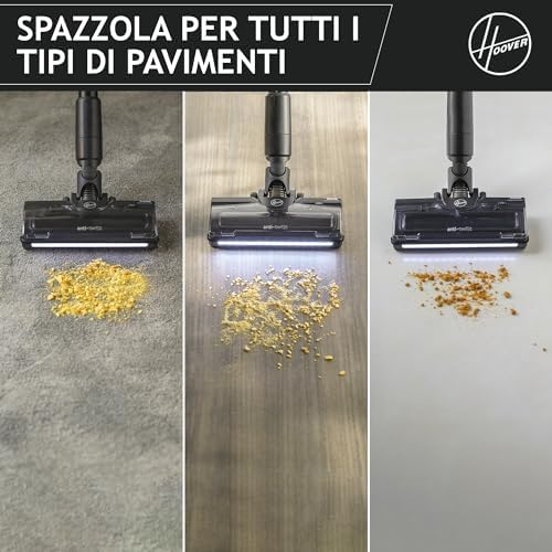 HF2 Aspirapolvere senza fili Ultraleggero, Tecnologia di compattazione polvere, Spazzola Multisuperficie Anti Groviglio, Luci LED, KIT accessori per una pulizia completa [HF2Z10H]