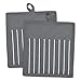 Professional and Commercial Grade, Chef Stripe Kitchen, Potholders, Gray