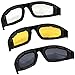 grinderPUNCH 3 Pair Motorcycle Riding Glasses for Half Helmet Assorted