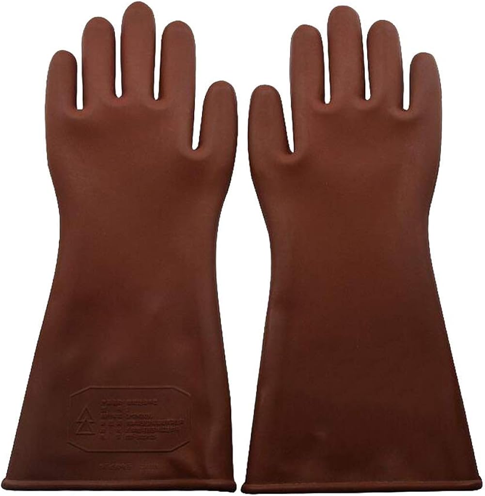 Tubayia 1 Pair of Rubber 12KV High Voltage Insulation Gloves Work