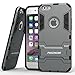 iPhone 6 Plus Case, Pasonomi® [Heavy Duty] [Shock-Absorption] [Kickstand Feature] Hybrid Dual Layer Armor Defender Full Body Protective Case Cover for iPhone 6 Plus (5.5Inch) (Grey)