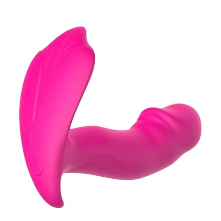 Linlink Butterfly Vibrator mit Klitoris und G-punkt Stimulation, Silikon G-Punkt Vibratoren für Sie mit Erwärmungsfunktion un