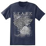 HBO'S Game of Thrones Men's Winter Is Coming Stark T-Shirt - Navy Heather (Large)