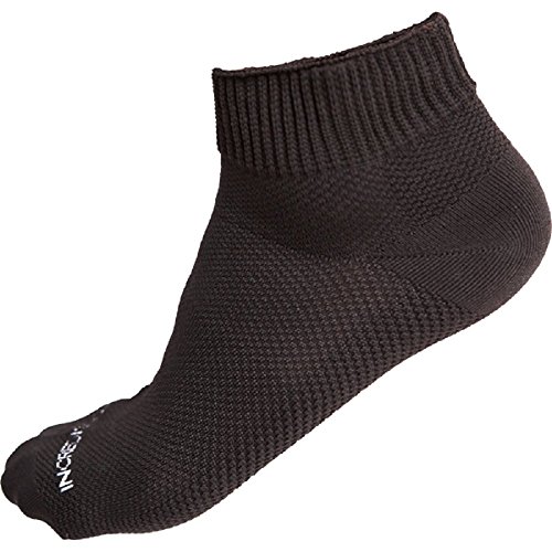 Incrediwear Diabetic Porcelain Polymer Ankle Diabetic Sock Black MD