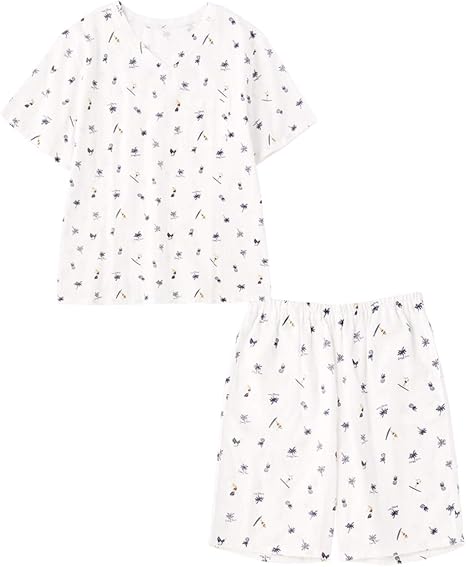 Amazon ピーチ ジョン メンズパジャマ 通気性 吸水性高くベタつかない 素肌安らぐコットンダブルガーゼ メンズダブルガーゼコットンパジャマ 綿 ルームウェア メンズ サーフ 日本 M L 日本サイズm L相当 パジャマ 通販