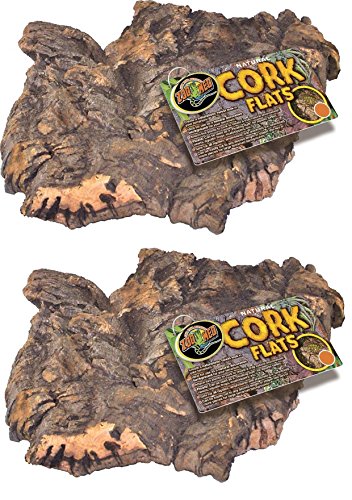 (2 Pack) Zoo Med Natural Cork Bark Flat, Small