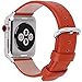 Fullmosa Leather Bands Compatible with Apple Watch 41mm 40mm 38mm 42mm 45mm 44mm 49mm Women Band Strap for iWatch Ultra 2/Ultra/9/8/7/6/5/4/3/2/1/SE2/SE, 41mm 40mm 38mm Orange