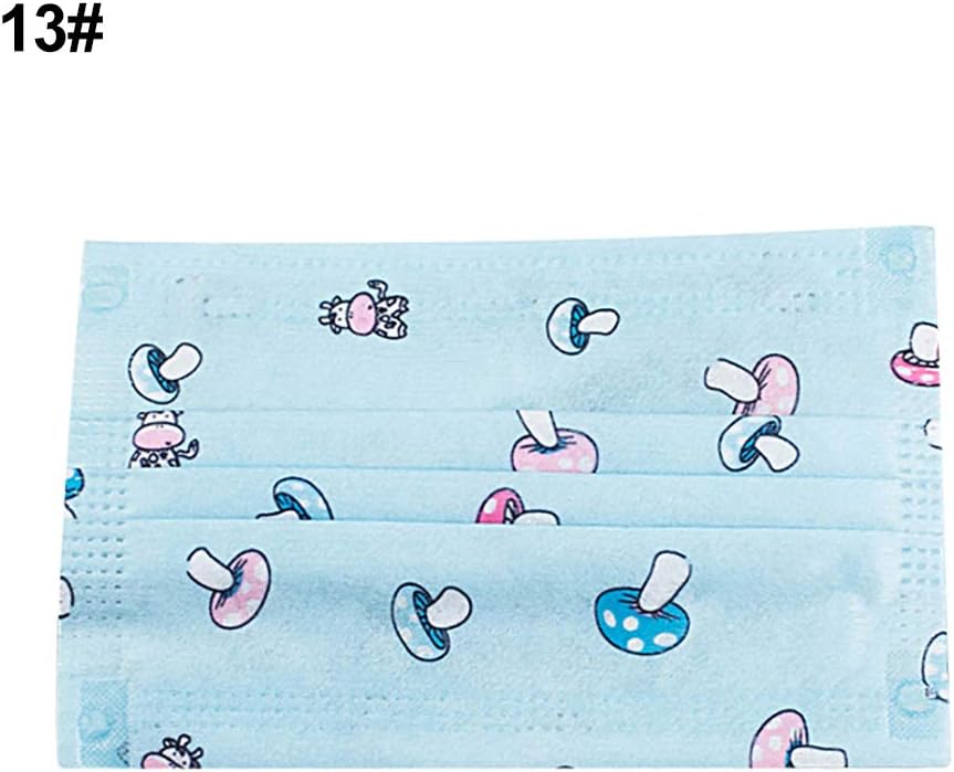 tbpersicwT 10Pcs Cartoon 3 Layer Children Disposable Non-Woven Anti Dust Earloop Mouth Mask, Mouth Mask - 13#