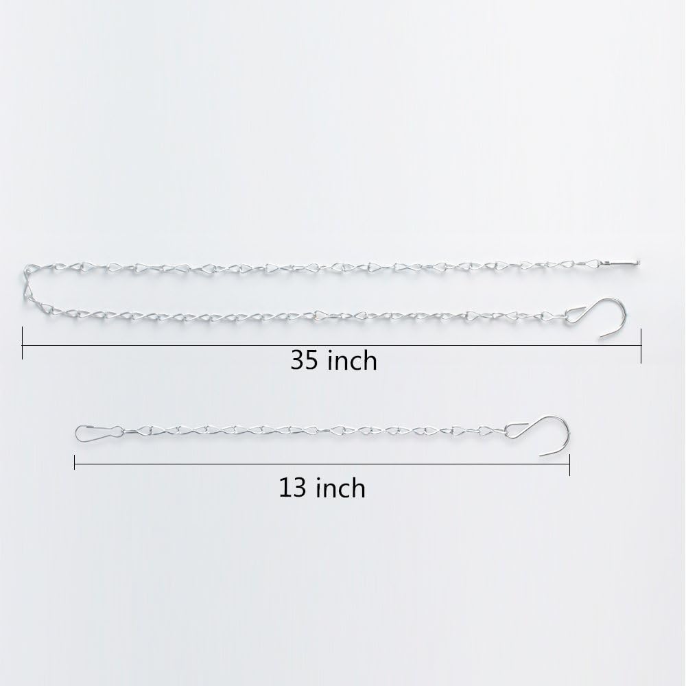 Teenitor 8 Pcs Hanging Chains with Clip & Hook for Bird Feeders Planters Lanterns and Ornaments - Image 3