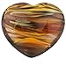 SUNYIK Volcano Cherry Quartz Carved Puff Heart Pocket Stone,Healing Palm Crystal Pack of 1(1.6