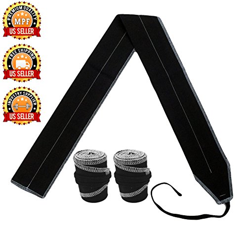 Crossfit Wrist Wraps-Strength Wraps-WOD Weightlifting Wrist wraps Straps Gym Training support,Workout-Powerlifting-Bodybuilding-Women & Men-One Size Fits All- ONE PAIR