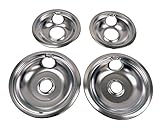Hot New Whirlpool Stove Drip Pan Kit, Chrome, W10278125, New,