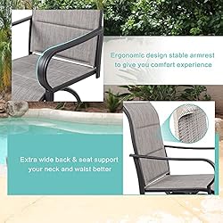 Vongrasig 3 Piece Patio Swivel Bar Set, All Weather