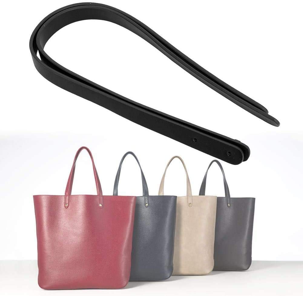 Leather Bag Strap, Handmade Tote Bag Belt Strap Handbag Handle with Rivets for Replacement Accessories 21.7 x 0.7in for Women Handbags Bag Straps for Leather Bags