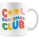 Cool Grandma Club Grandma Gifts From Granddaughter Grandson Husband Daughter Son Mothers Day Grandmother Abuela Ceramic Mug 11 oz White
