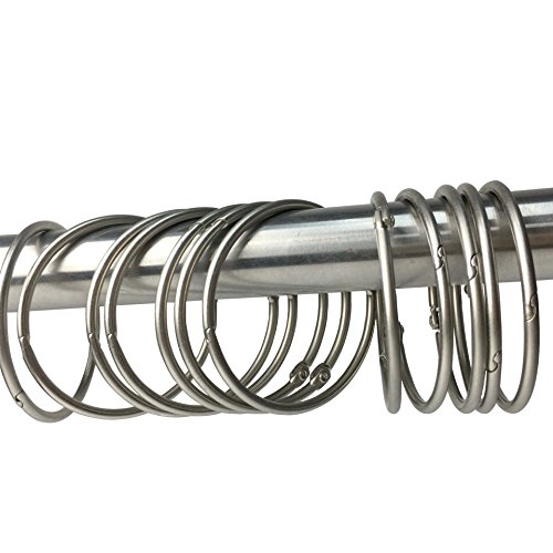 RZDEAL 1.97"/50mm Internal Diameter Curtain Hooks Rings for Window Curtain Door Curtain Shower Curtain (Pack of 12) - Thumbnail 5