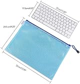 Vicloon A4 Plastic Wallets 5 Pcs Zip Lock Document Bags 33x23.5 cm view 2