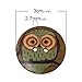 HOUSWEETY 50PCs Wooden Buttons Owl Cartoon Pattern Fashion 2-Hole Sewing Scrapbook DIY