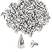 RUBYCA 100 Sets 14MM Silver Color Bullet Cone Spike and Stud Metal Screw Back for DIY Leather-Craft