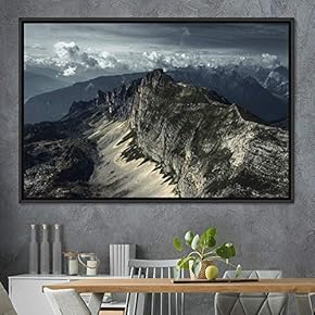 signwin Framed Canvas Wall Art Mountainscape Aerial Dramatic...
