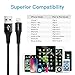 Jumtent Lightning Cable 4Pack 3FT 6FT 6FT 10FT Nylon Braided Cord USB Syncing and Charging Cable Charger for iPhone 8/8 Plus/7/7 Plus/6/6 Plus/6S/6S Plus,SE/5s/5c/5,iPad/iPod (Black)