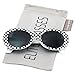 Elite NIRVANA Kurt Cobain Oval Bold Vintage Sunglasses For Women Men Eyewear - Checkered Frame Black Lens (Checkered White, 65)