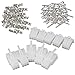 BQLZR White Plastic 2.8mm Motorcycle Car ATV Scooter Boat Male Female 6 Way Connector Terminal Kit Pack of 5