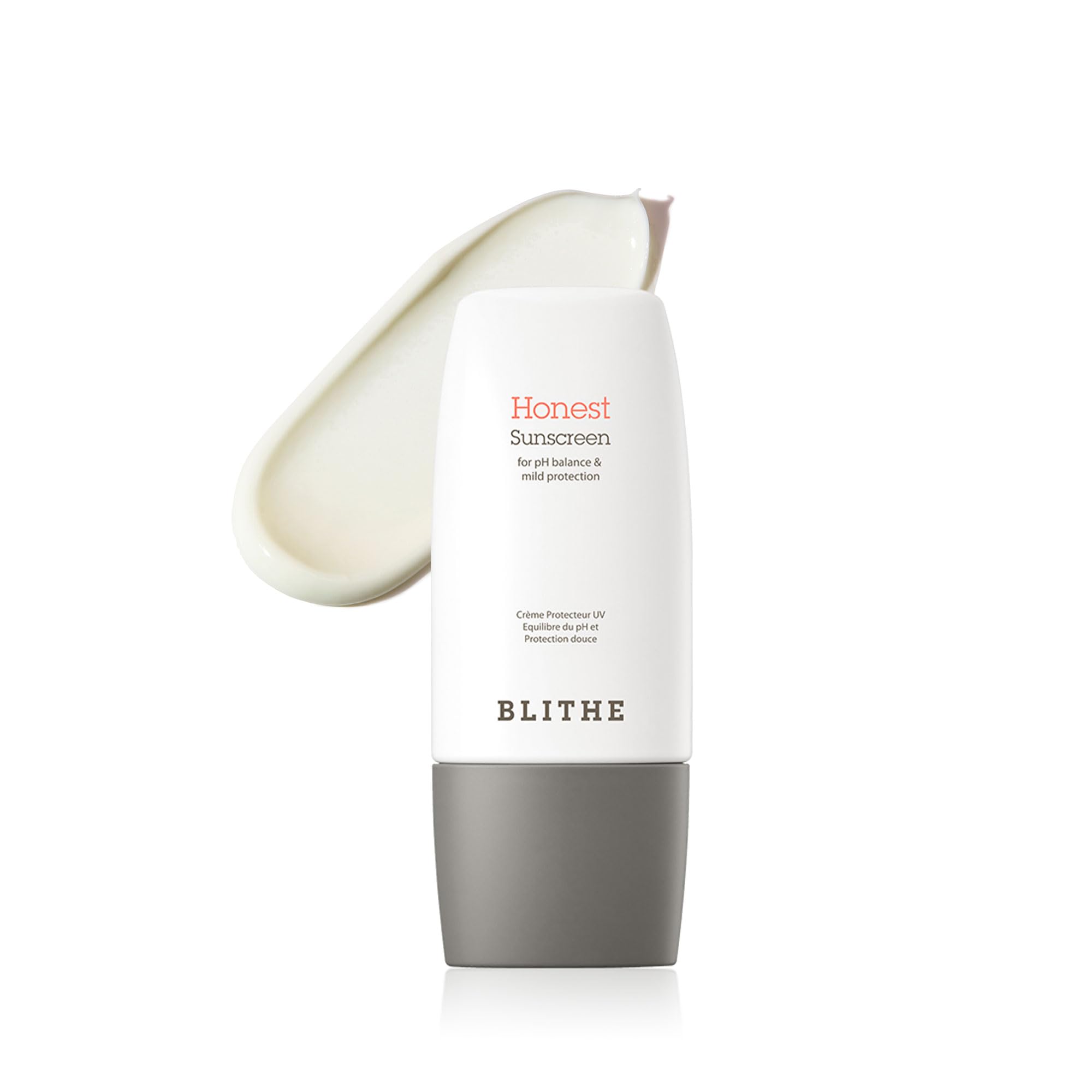 BLITHE Honest Sunscreen SPF 50+ PA++++ - Lightweight Face Sunscreen for Sensitive Skin, pH 5.5, Korean Skin Care, Chemical UV Protection (50ml)