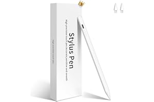 FULOVIEW Stylus Pen for iPad, Compatible with Apple iPad 2018-2025,Pencil P6th-10th Generation-2X Fast Charge Compatible with Apple iPad Pro 11"/12.9"/M4, iPad Air 3/4/5/M2, iPad mini 5/6 Gen-White
