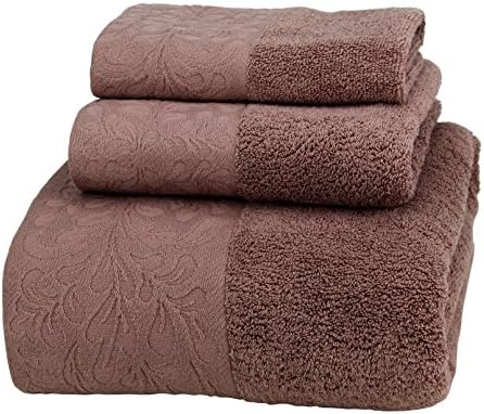 Luxury Absorbent Bath Towel Set with Super Softness Give You Royal and Comfortable Feeling - 700 GSM - 100% Ringspun  Cotton - Multipurpose Use for Bath, Gym and Spa (Bath Towel Set - 3 Piece, Brown)