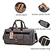 BLUBOON Weekender Overnight Duffel Bag with Shoes Compartment for Women Men Canvas Weekend Travel Tote Carry On Bag (Gray)