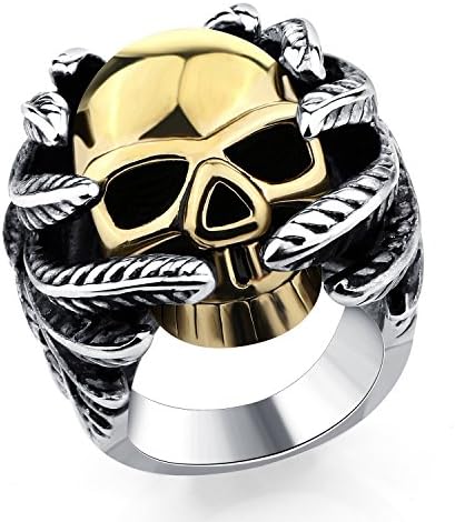 Delatcha Skull Design Stainless Steel RingFor for Men promise rings fashion rings sterling silver