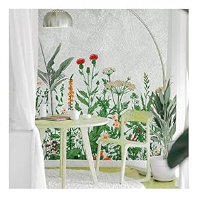 Large Wall Mural - Various Flowers on Grey Textured Background | Self-Adhesive Vinyl Wallpaper/Removable Modern Wall Decor - 66x96 inches