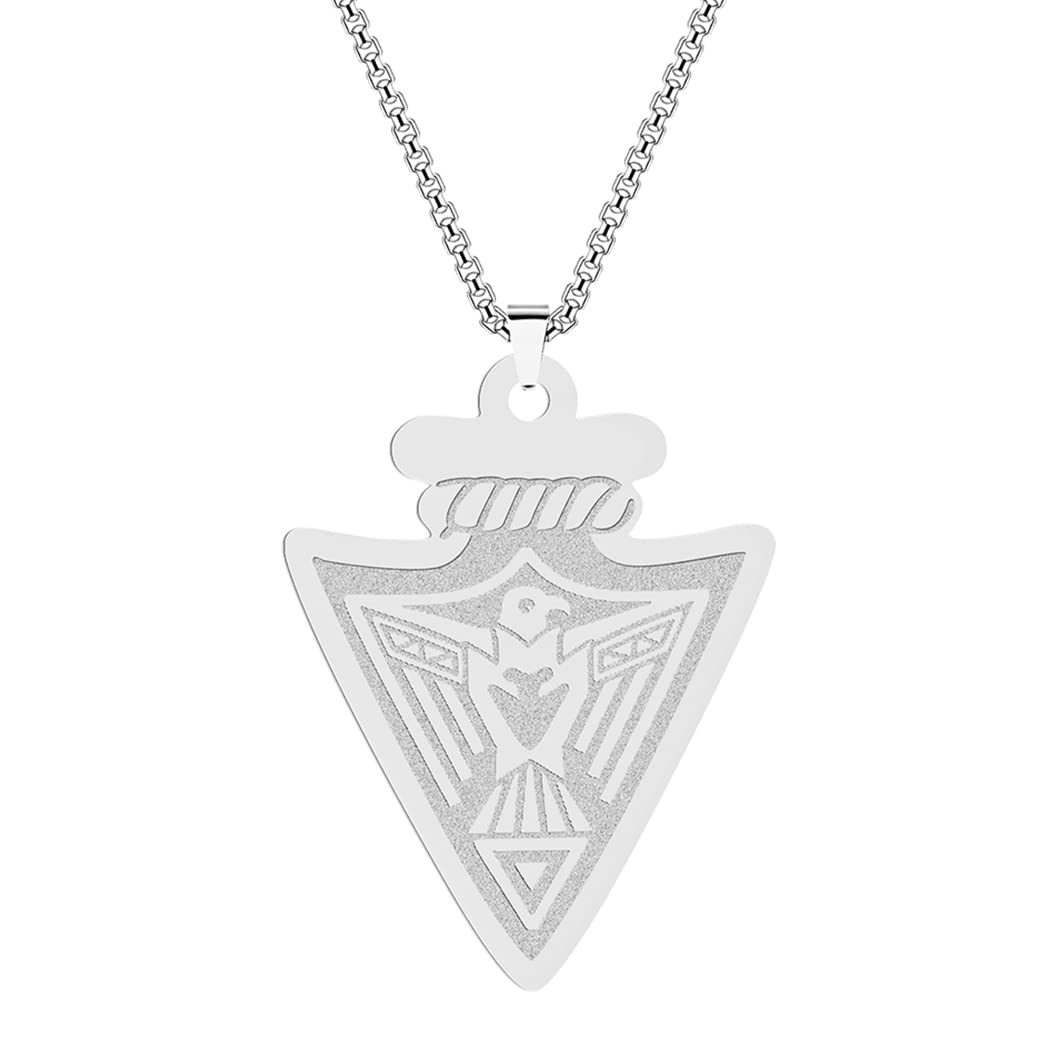 Arrowhead Necklace Women Mens Viking Pendant Celtic Sword Spear Eagle Charm Neck Chain Nordic Amulet Talisman Protection Jewelry Gift (197S)