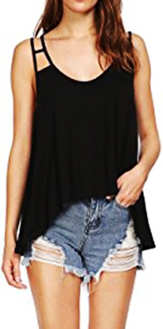 Women Camisole Tank Tops Casual Shirts Sleeveless Strappy Flowy Swing