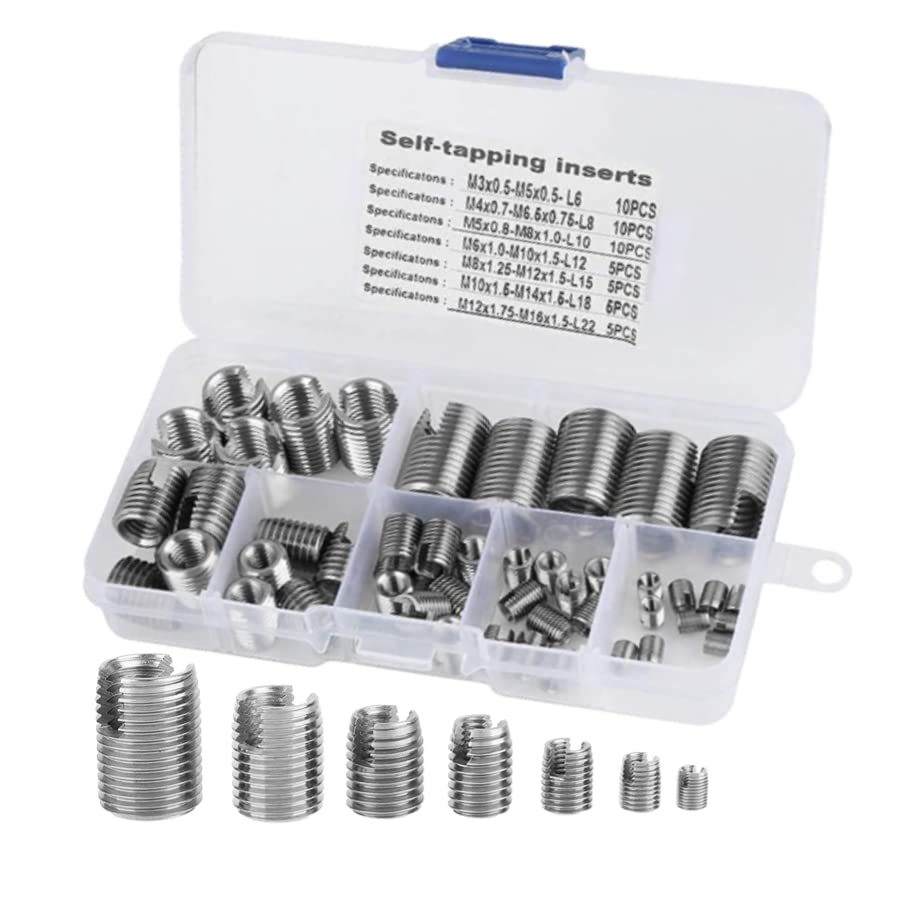 Mua 50Pcs Quick Thread Insert with Storage Case, M3 M12 Self Tapping
