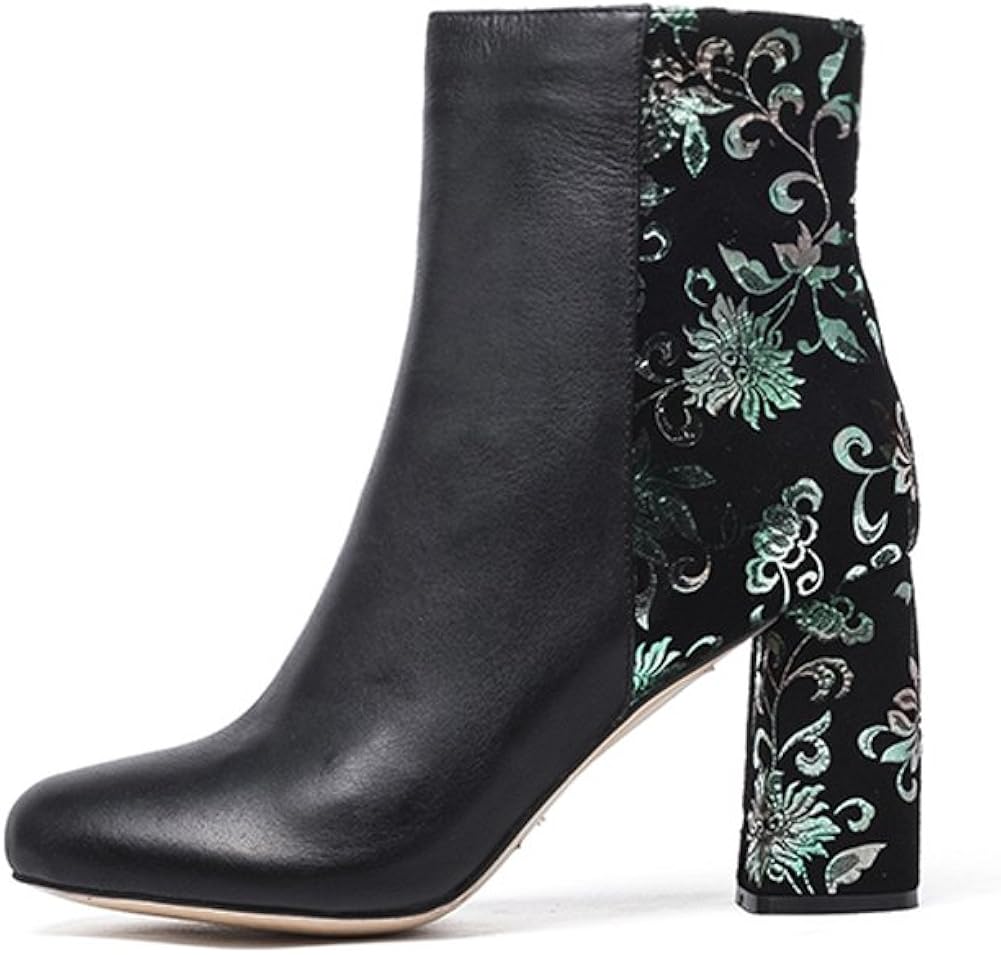 ladies floral ankle boots