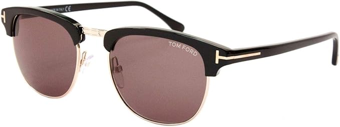 black sunglasses with gold lenses