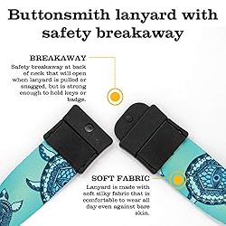 Buttonsmith Turtles Breakaway Lanyard - with Buckle