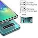 Casetego Compatible Galaxy S10 Plus Case,Clear Soft Flexible TPU Case Rubber Silicone Skin with Flowers Floral Printed Back Cover for Samsung Galaxy S10 Plus,Green Flower