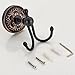 Kabter Carved Flower Brass Towel Coat Hook,Oil Rubbed Bronze