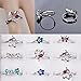 IMIXLOT 20Pcs Women Adjustable Animal Crystal RingsSilver Cute Cos tume Ring Set for Party Gift