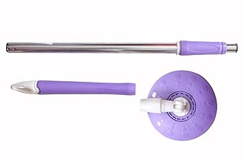 R.K.V. 360 Degree Rotate S. S Rod with Plate Mop, Purple