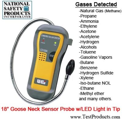 UEI CD100A Combustible Gas Leak Detector, 50 ppm Minimum Detection Level