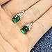 J.MOSUYA 925 Sterling Silver Plated Jewelry Set For Women, Swarovski Element Crystal Earring Necklace Set Emerald, Size 8