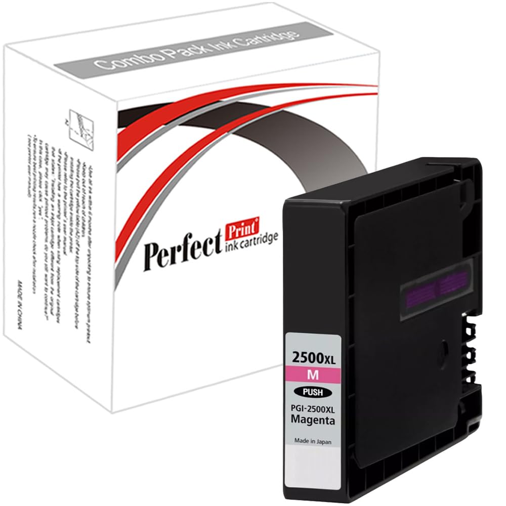 Magenta PerfectPrint Compatible Ink Cartridges Replace PGI-2500XL for Canon MAXIFY Printers iB4050 MB5050 MB5350
