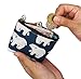 SOOKOO Animal Canvas Change Coin Purse Wallet Bag Gift with Zip and Liner, Pack of 4