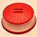 CookArt Strainer Collapsible Colander Microwave Plate Food Cover, Red