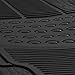 MotorTrend MT-754-BK Heavy Duty Rubber Floor Mats - Odorless - All Weather Protection - Semi Custom Fit (Matte Black) 4 Pack