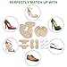iBesun High Heel Pads, Heel Grips, Heel Cushion Inserts, Heel Insoles, High Heel Forefoot Cushion, Anti Slip Heel Shoe Cushion Inserts, Heel Snugs for Women (Beige)